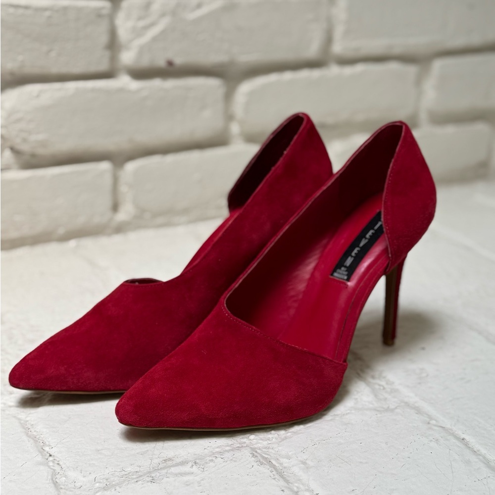 Steve Madden Red Suede Heels